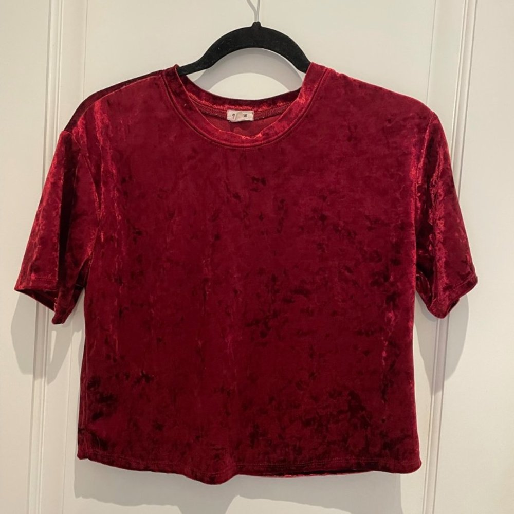 Garage Red Velvet-style Top